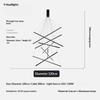 Black Stair Chandelier Modern LED Ceiling Lamp Long Line Interior Fixture for Living Room Duplex Hanging Lamp