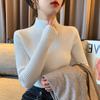 Semi-turtleneck Outer Sweater Solid Color Shirt Women's Inner Wear Autumn and Winter New 2025 Pit Strip Slim Knitted Sweater
