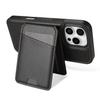 For iPhone 16 Pro Max Case Compatible with MagSafe Detachable Card Holder Kickstand Leather Phone Back Cover