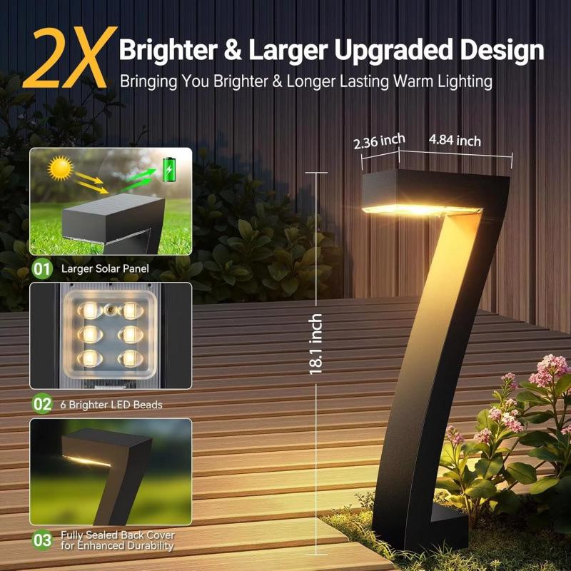 New Solar IP65 Waterproof Ultra-Bright Outdoor Patio Garden Light with Stake