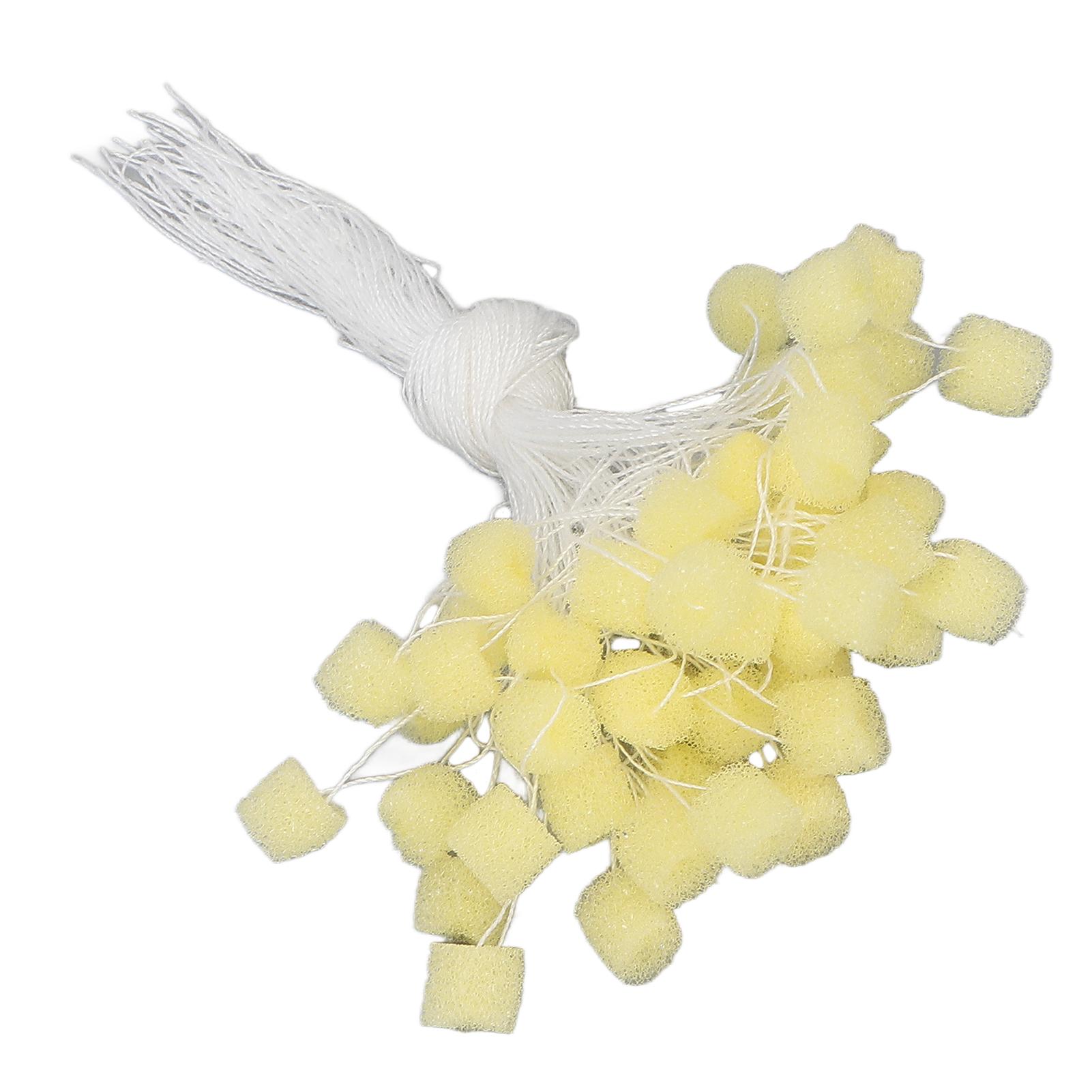 

50 шт. Защита для ушей для слухового аппарата, мягкие губчатые беруши, аксессуары для слуховых аппаратов со шнурком, желтые