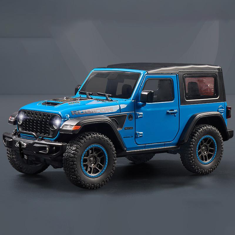 1:18 Rubicon Mipon UAZ Hunter Model Car Toy Alloy Diecast Doors Opened Off-road Sound Light Vehicles Models for Kids Gifts