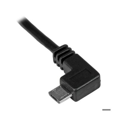 USB-zu-Micro-USB-Kabel, 50 cm, links abgewinkelt - STARTECH - Schwarz - Geschirmt