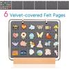 Pin Collection Storage Calendar Badge Earring Display Organiser 6 Pages Large Capacity Brooch Holder for Household Use