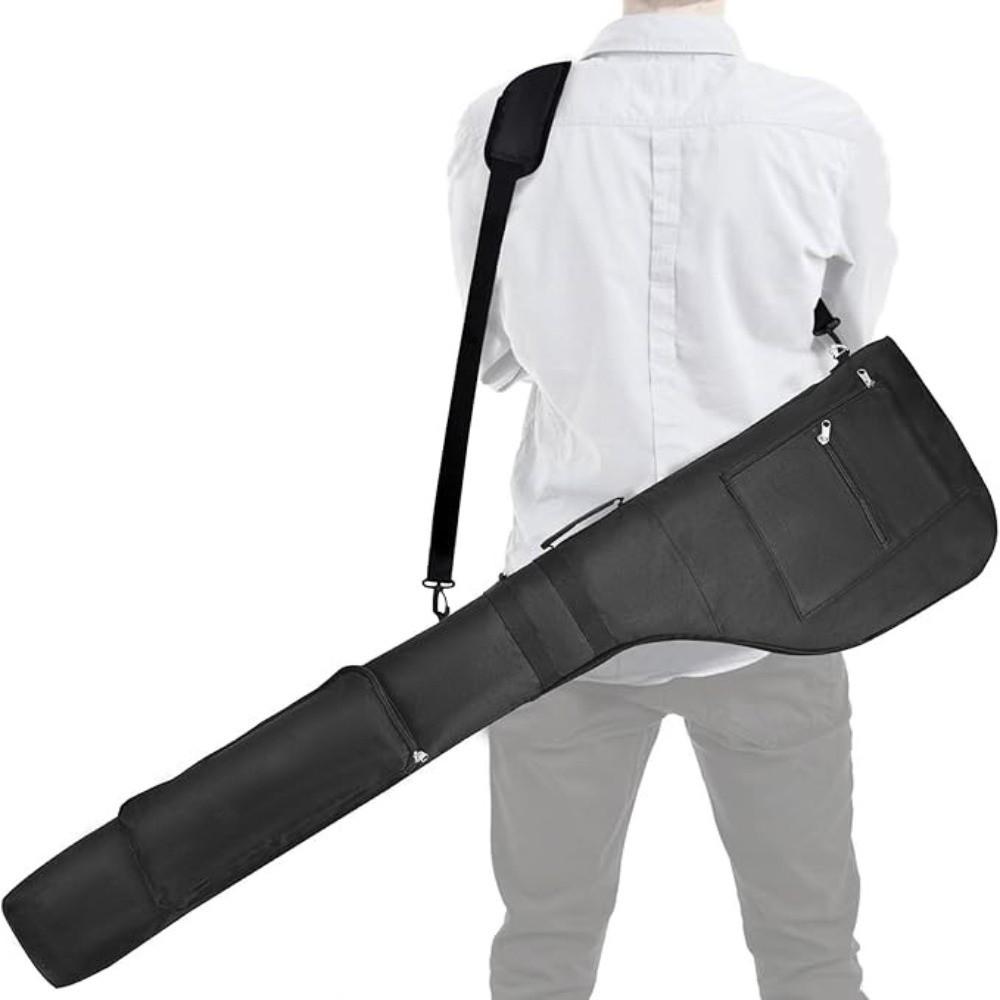 Portable Foldable Golf Sunday Bag Foldable Golf Training Case Storage Golf Club Carry Bag Outdoors чёрный