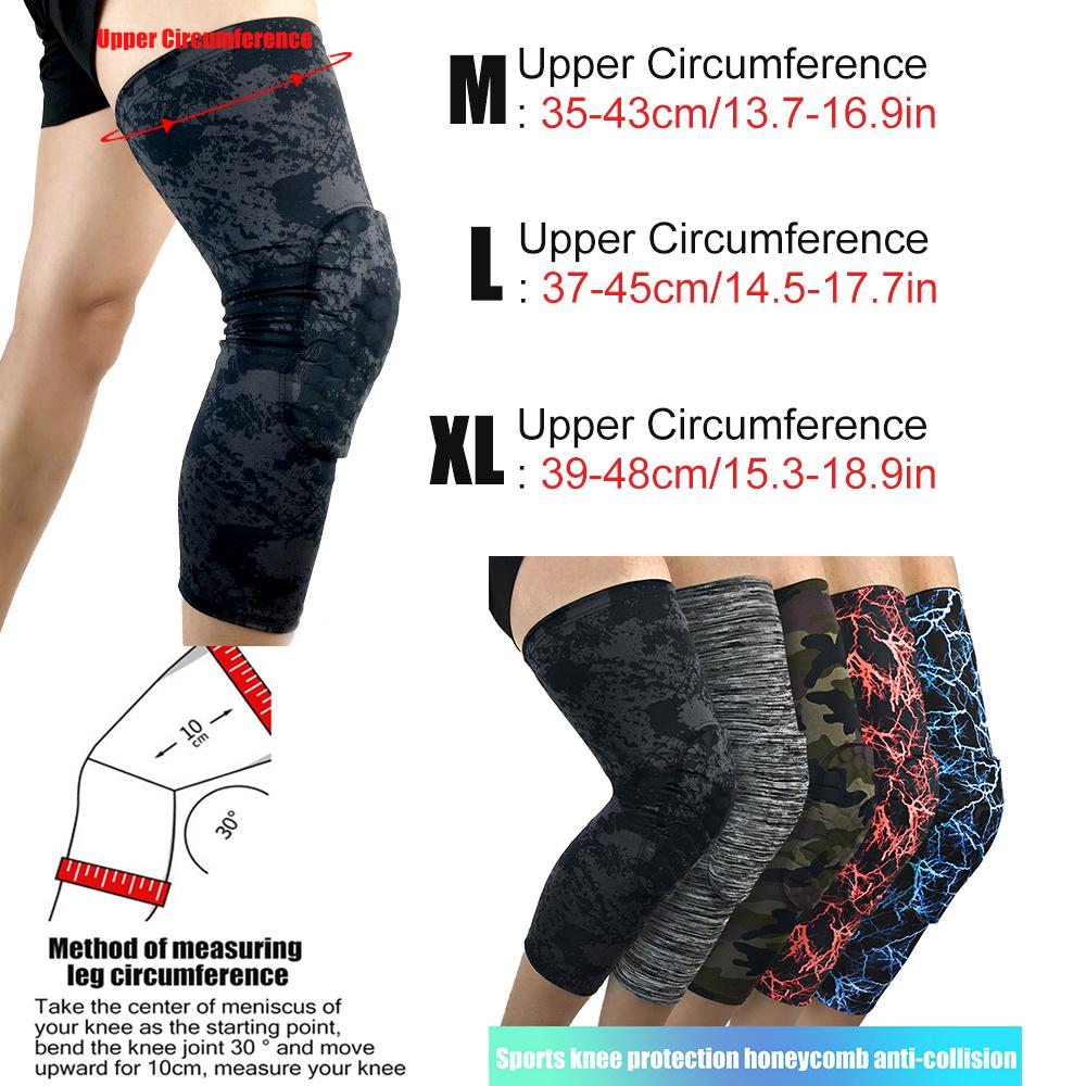 1 Pair Basketball Knee Pads Athletic Protector Leg Compression Sleeve Honeycomb Brace Kneepad Fitness Gear Volleyball Gym Support
