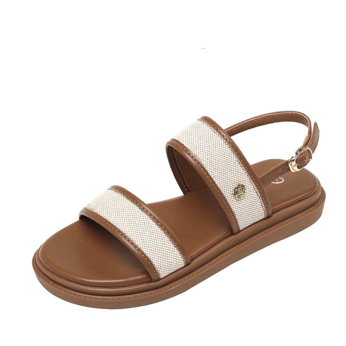 

Platform sandals women s summer new casual skirt fashion soft-soled seaside beach shoes women 40 коричневый