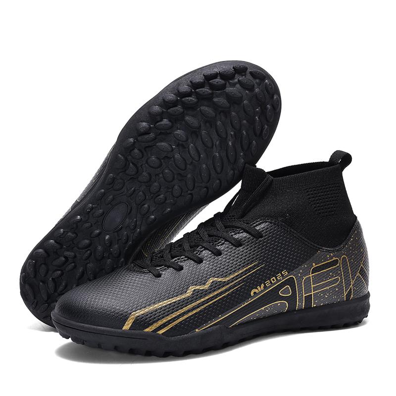 Calzini Bambino/Uomo Bocca Scarpe da Calcio Gomma Suola Morbida Chiodo Corto Erba Artificiale Pelle Gioventù Scarpe da Calcio Bambino