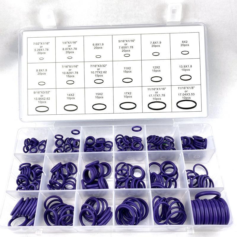 270Pcs Rubber O Ring Assortment Kit Elastic Multiple Sizes Leak Proof for Automotive Motorcycle Engine Seal Repair
