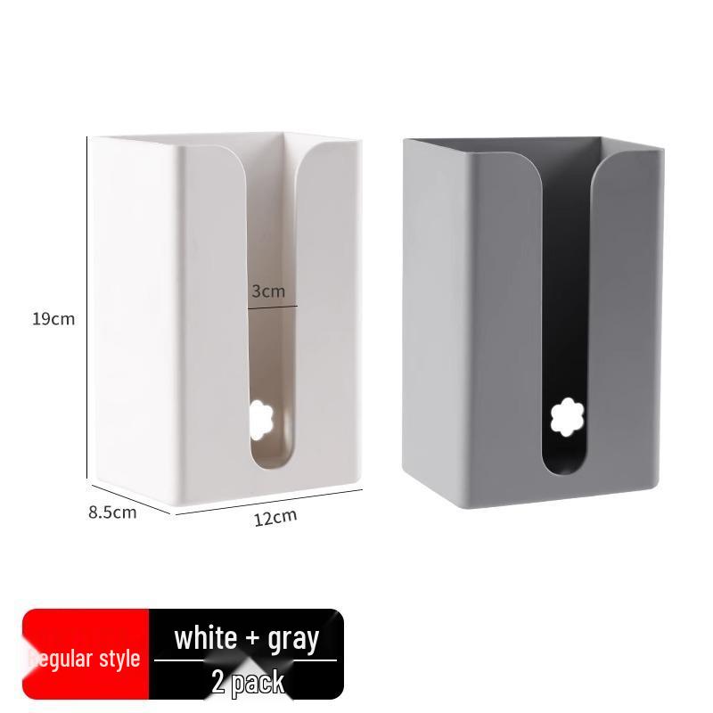 Wall-Mounted Punch-Free Tissue Box with Shelf for Kitchen, Bathroom, and Living Room Storage