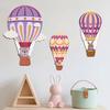 3Pcs Hot Air Balloon Wall Decor Cute Rabbit And Balloon Wooden Art for Nursery Kids Room Living Room Whimsical Hanging