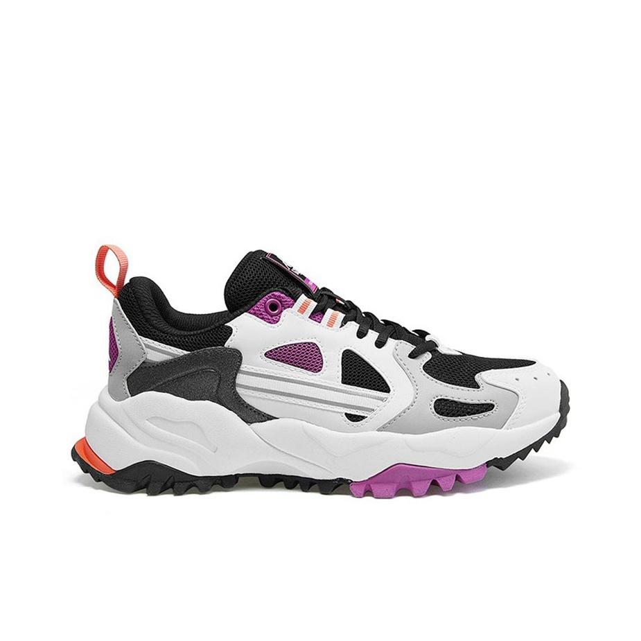 Kappa Comfortable Retro Shock Absorbing Non-Slip Low-Top Casual Shoes Women Sneaker Black Purple K0A25MM24-990A