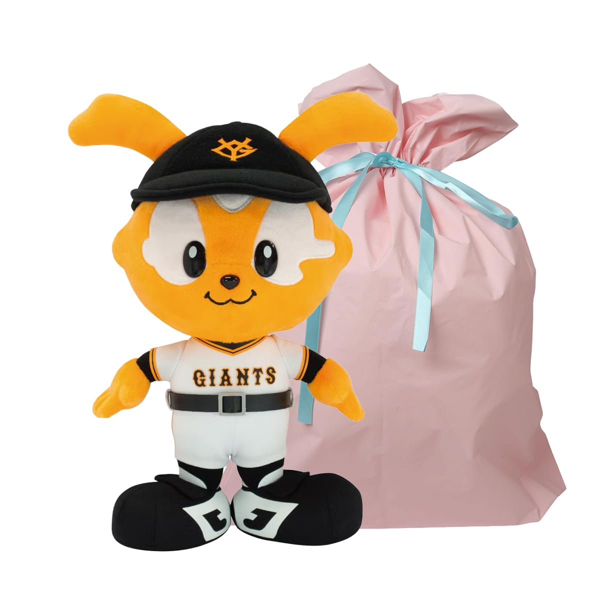 Yoshitoku Jabbit S total Plush Toy Official Licensed Comes in a Gift Bag Pink Color Mr. (30cm length) [Yomiuri Giants] Product, (with Ribbon),