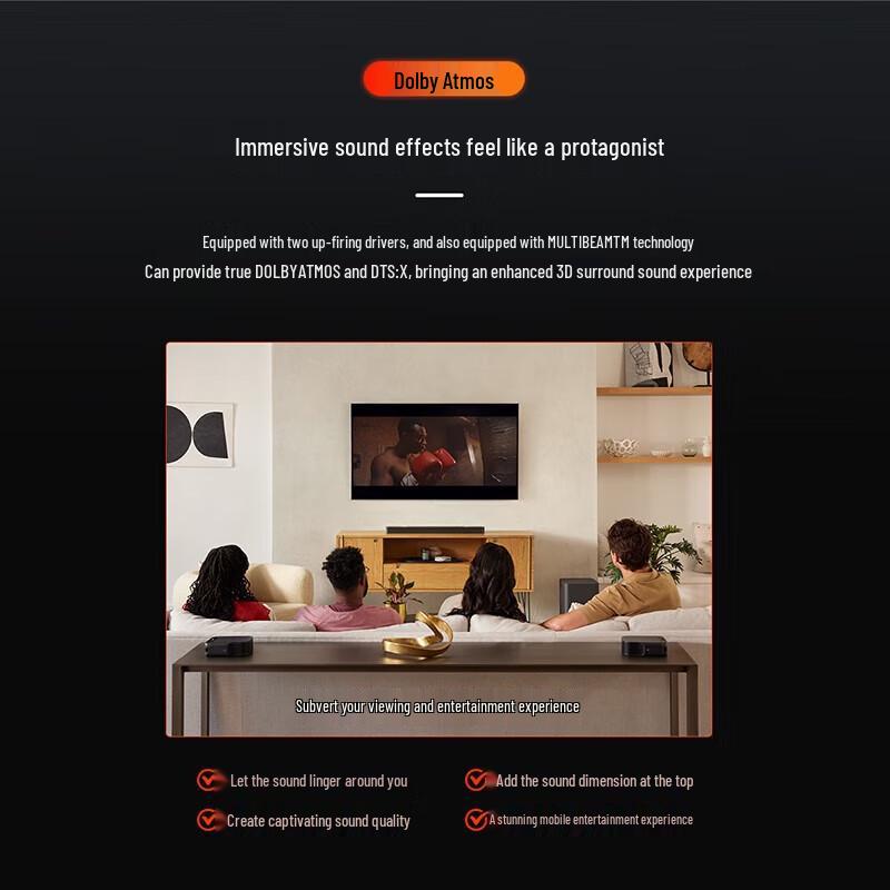 JBL BAR 1000 7.1.4 Dolby Atmos Soundbar System