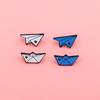 Boat Paper Plane Enamel Pins Dripping Oil  Cute   Childhood