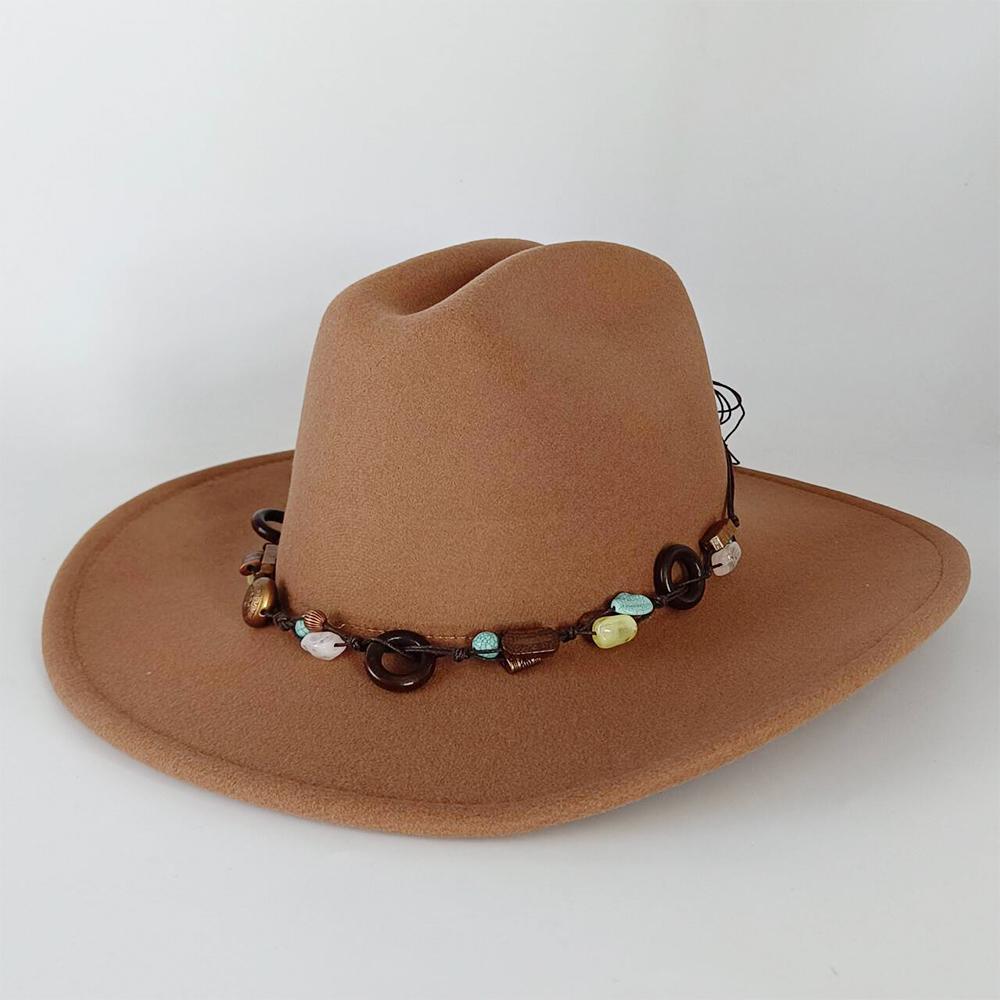 Fedora Cowboy Concho Hat for Men and Women Western Cowboy Las Vegas Nashville Party Hat Wide Brim Riding Hat Cowboy Hat