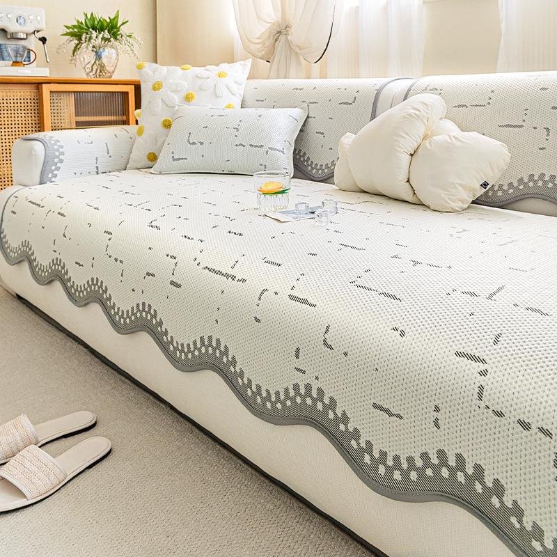Cool Doudou Sofa Cushion Summer Ice Silk High-End Sofa Mat Cushion  New Summer Cool Seat Cushion Cover