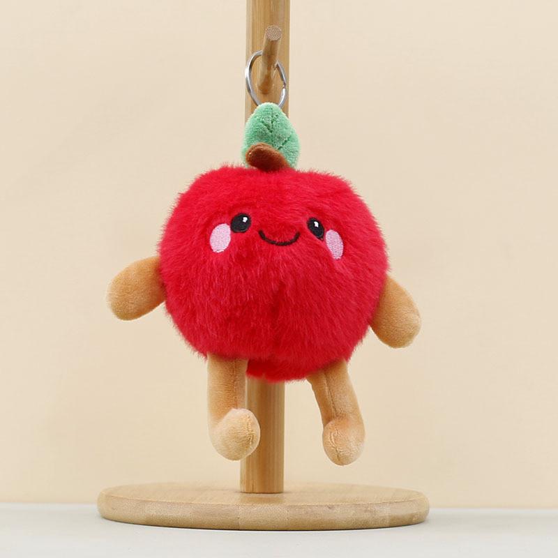 Fruit Plush Keychain With Soft Cotton Filling For Kids And Adults Apple