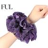 Hair Rope Flower Shape Tie High Elastic Headwear Scrunchy Big Shining Accessories