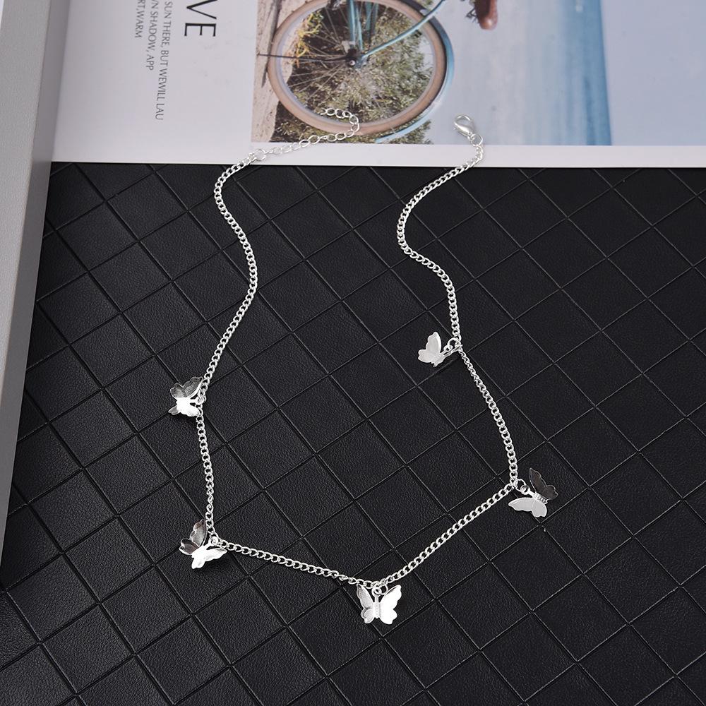 Gold Chain Butterfly Pendant Choker Necklace Women Statement Collares Bohemian Beach Party Jewelry Gift