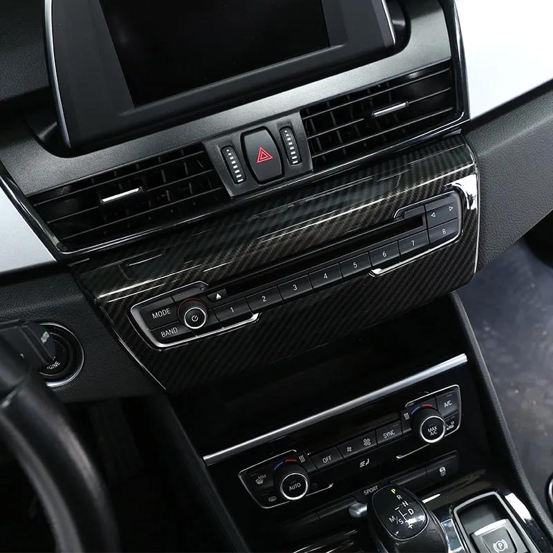 Für BMW 2er F45 F46 218i 2015-2018 ABS Kohlefaser Mittelkonsolen Lautstärkeregler Bedienfeld Abdeckung Zierleiste Auto Zubehör