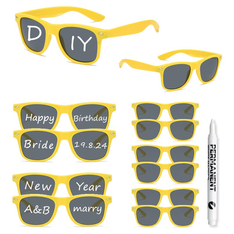 8pcs Small Oval Sunglasses Women Vintage Brand Retro Black White Sun Glasses Classic Shades Female Oculos UV400