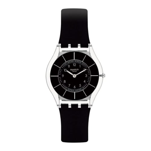 Swatch Black Classinless Again Core SS08K103 Transparent Watch