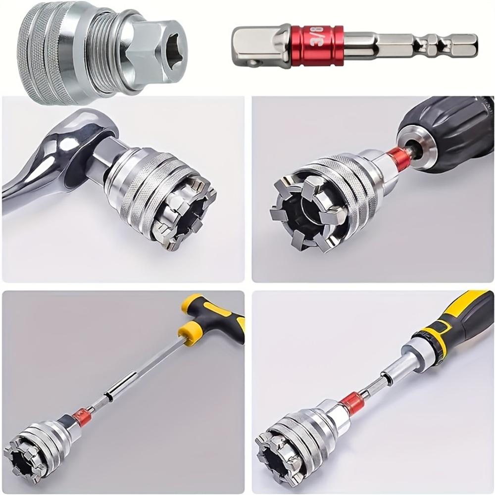 Multifunctional Ratchet Wrench Universal Adjustable Socket 10-19mm Magic Spanner Repair Tool Accessory