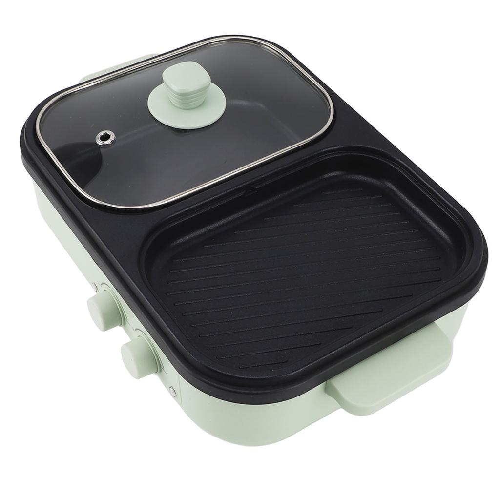 1300W elektrický vařič s přepážkou Nepřilnavý oboustranný elektrický hrnec na smažení varný hrnec pro