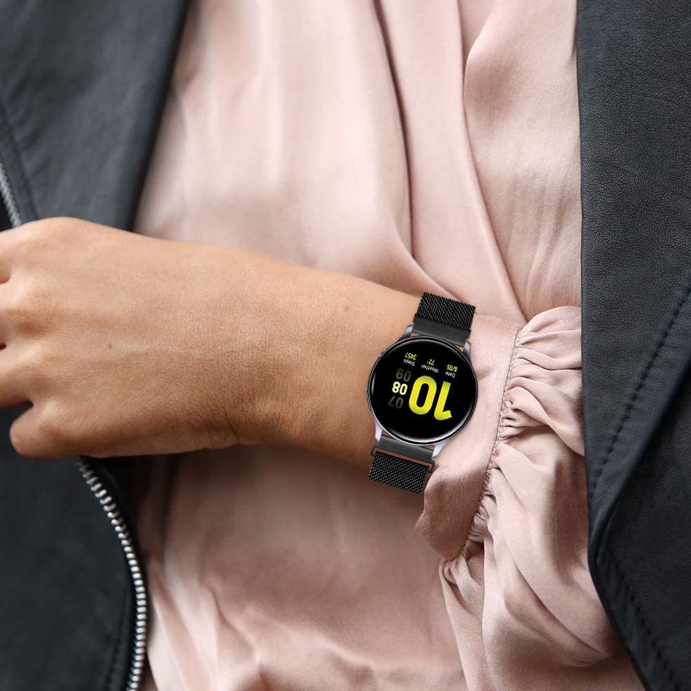 20mm For Samsung Galaxy Watch 5 40mm/44mm/Watch 5 Pro 45mm Milanese Smart Watch Band Metal Wrist Strap with Magnetic Buckle