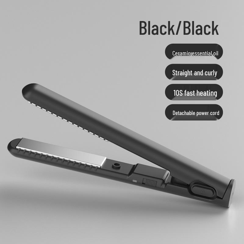 USB Mini Straightener & Curler: Dual-Use, Wireless, Portable Hair Tool for Outdoor Use