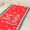 Christmas Table Runner Flag Printing Wear Dirt Resistant Xmas Christmas Table Flag for Christmas