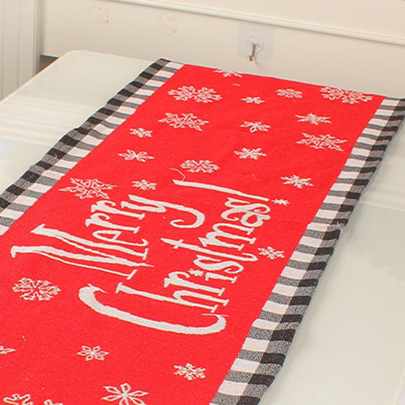 Christmas Table Runner Flag Printing Wear Dirt Resistant Xmas Christmas Table Flag for Christmas