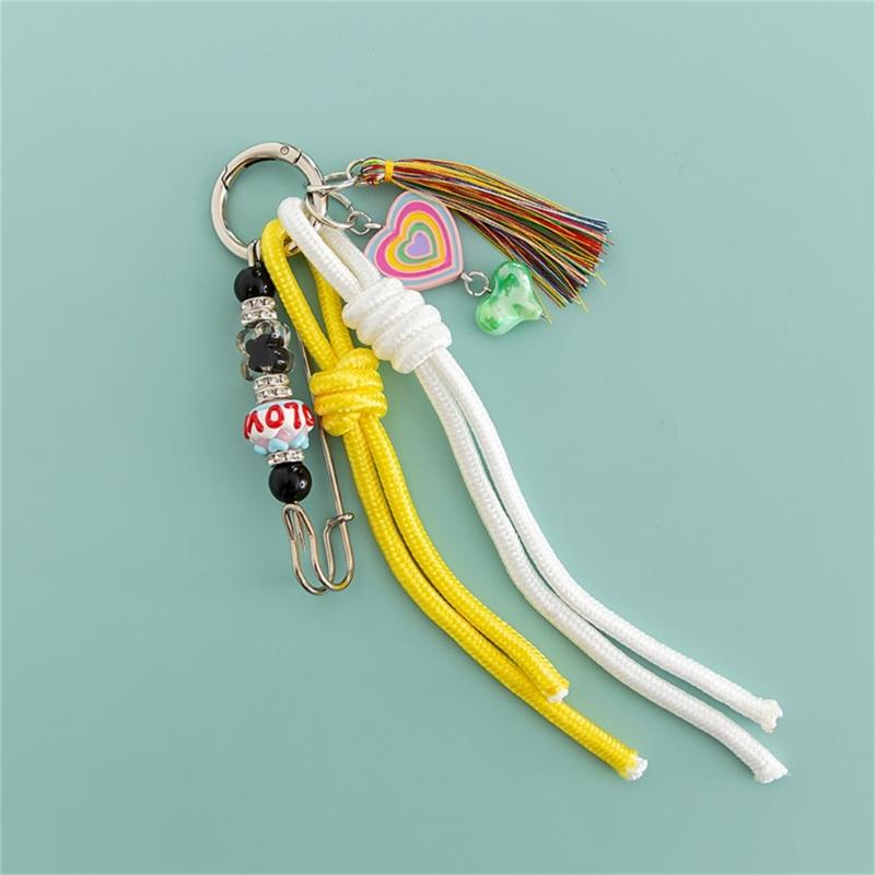 Handmade Knot Key Holder Adornment Unique Braided Key Rings Handmade Nylon Keychain Accessory for All Occasion