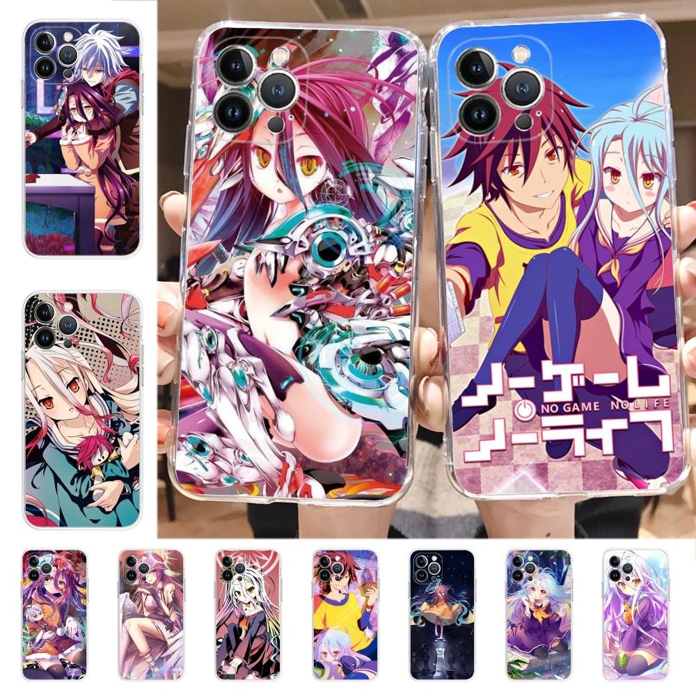 NO GAME NO LIFE Handyhülle für iPhone 16 15 8 7 6 6S Plus X SE XR XS 14 11 12 13 Mini Pro Max Handyhülle