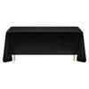 Black Tablecloths for Rectangle Tables, 6 Pack, 70 x 120 Inches, Reusable and Machine Washable Table Clothes, Wrinkle-Resistant Polyester Fabric Table