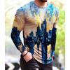 Vintage Punk Street Style Men's Long Sleeve T-Shirts Spring Autumn 3D Printing Youthful Vitality Tops Tees Plus Size 6XL