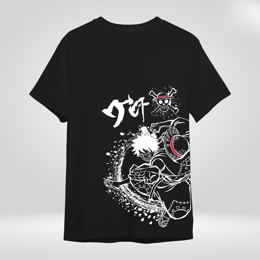 American Retro Unisex T-shirt Luffy Men's Cotton T-shirt Summer New Retro Fashion Men's and Women's Streetwear