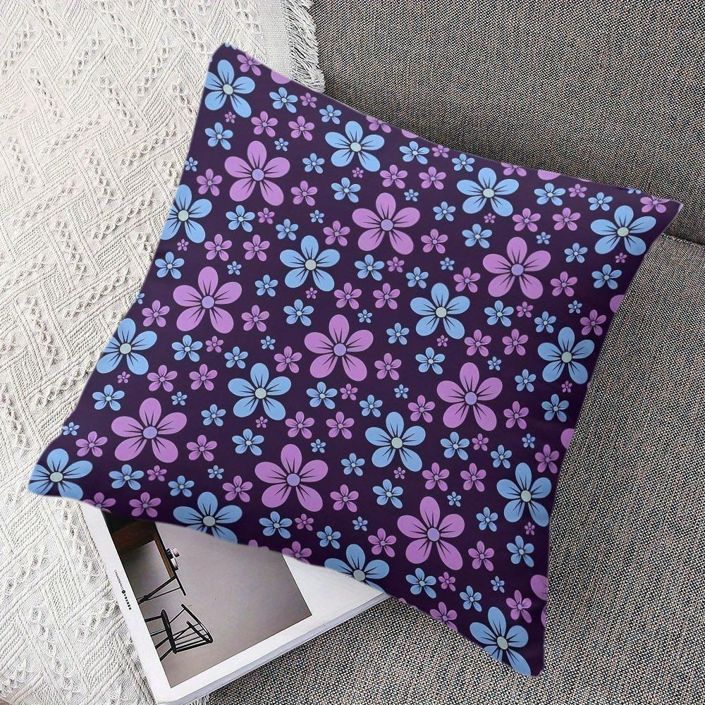 Midnight Garden Square Jacquard Pillow Cover for Sofa Office Waist Cushion Cover Home Decorative Pillowcase