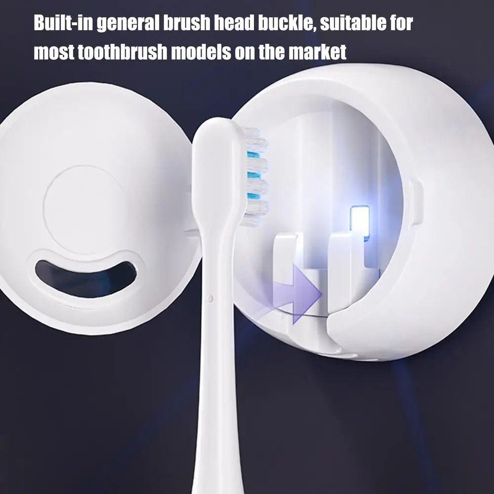 Self-adhesive 2 in 1 Toothbrush Holder Removable Hanging Toothbrush Sanitizer Rack  Home