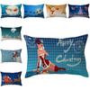 Cozy Christmas-themed Linen Pillow Cover For Indoor And Outdoor Spaces