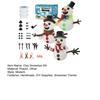 41/86/96/117/131Pcs/Set DIY Christmas Clay Snowman Kit Kids Handmade Build a Snowman Modeling Clay Crafts Xmas Stocking Stuffers Holiday Gift
