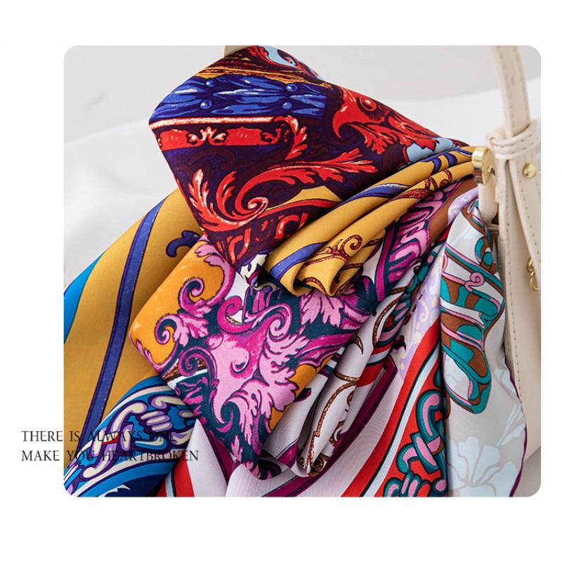 Luxury Mulberry Silk Scarf Gift Set Fashion Versatile Square Shawl Women