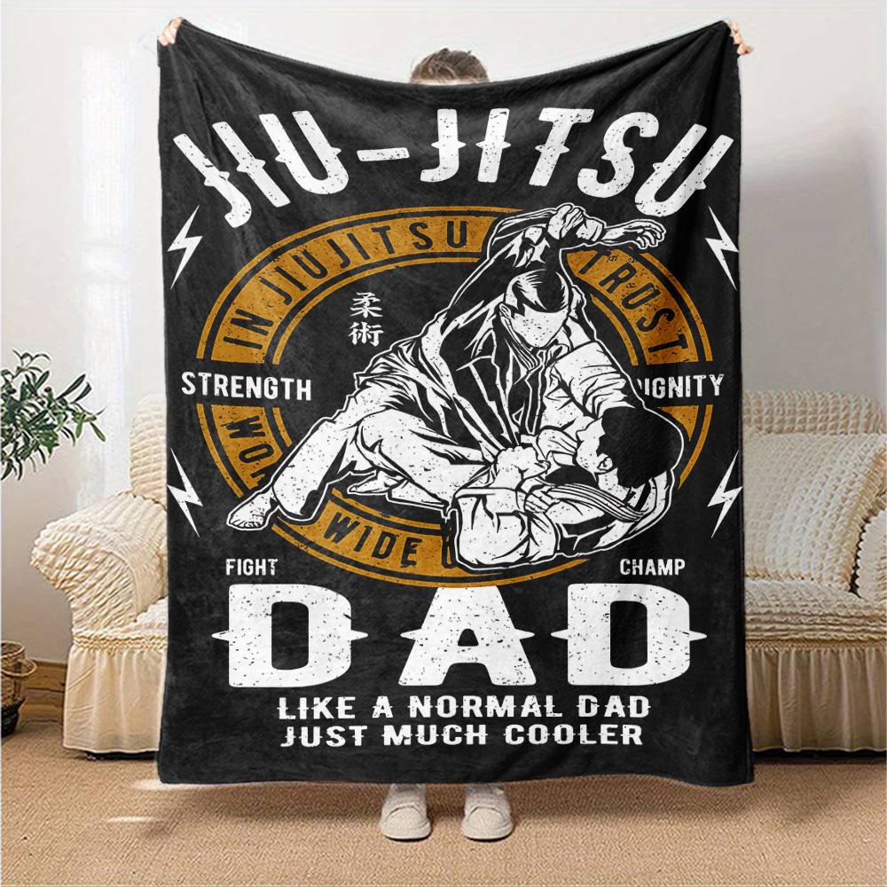 1pc JIU JITSU FIGHT Throw Blanket Soft Flannel, Cozy All Season Polyester Perfect for Home, Office