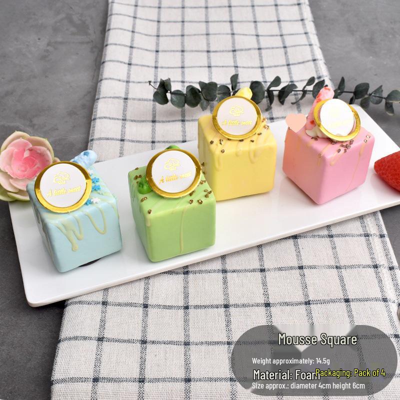 Fake Fruit Cake Toy: Squeeze Toy & Baking Display Prop for Kids