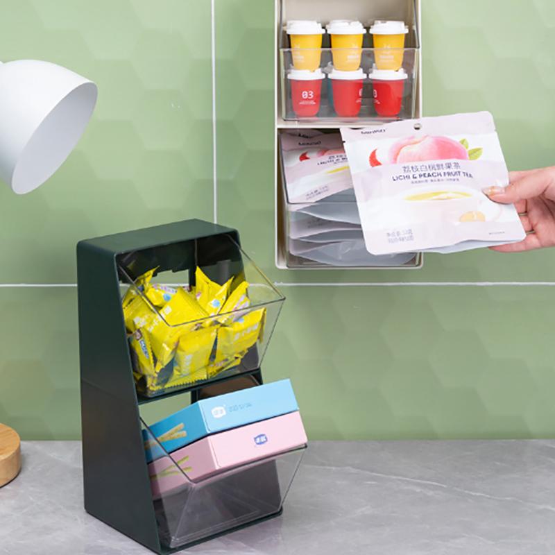 Pudełko do przechowywania kapsułek kawy Pyłoszczelny organizer na torebki kawy i herbaty Organizer na biurko Artykuły piśmiennicze Półka do przechowywania kosmetyków