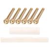 String Stud Kit Ox Bone Guitar Nut and Saddle Strings Tension Adjustment Tool Accessories(Copper String Stud Ox Bone