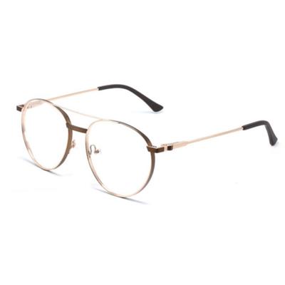 LOOKING4U La Montura de Gafas Clásica WMC8224 de Titanio C3 MARRÓN DORADO