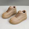 KT2812 new women's autumn and winter outer wear solid color snow cotton shoes sports and leisure velvet cotton thick sole warm