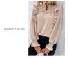2025 Spring/Summer European & American Ruffle Long Sleeve Women's Shirt
